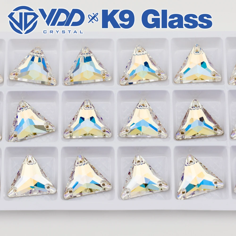 VDD S256 Mondlicht Dreieck Top Qualität K9 Glas Nähen Auf Strass Kristall Flatback Nähen Steine Für Kleidung Dekorationen – Detail 5