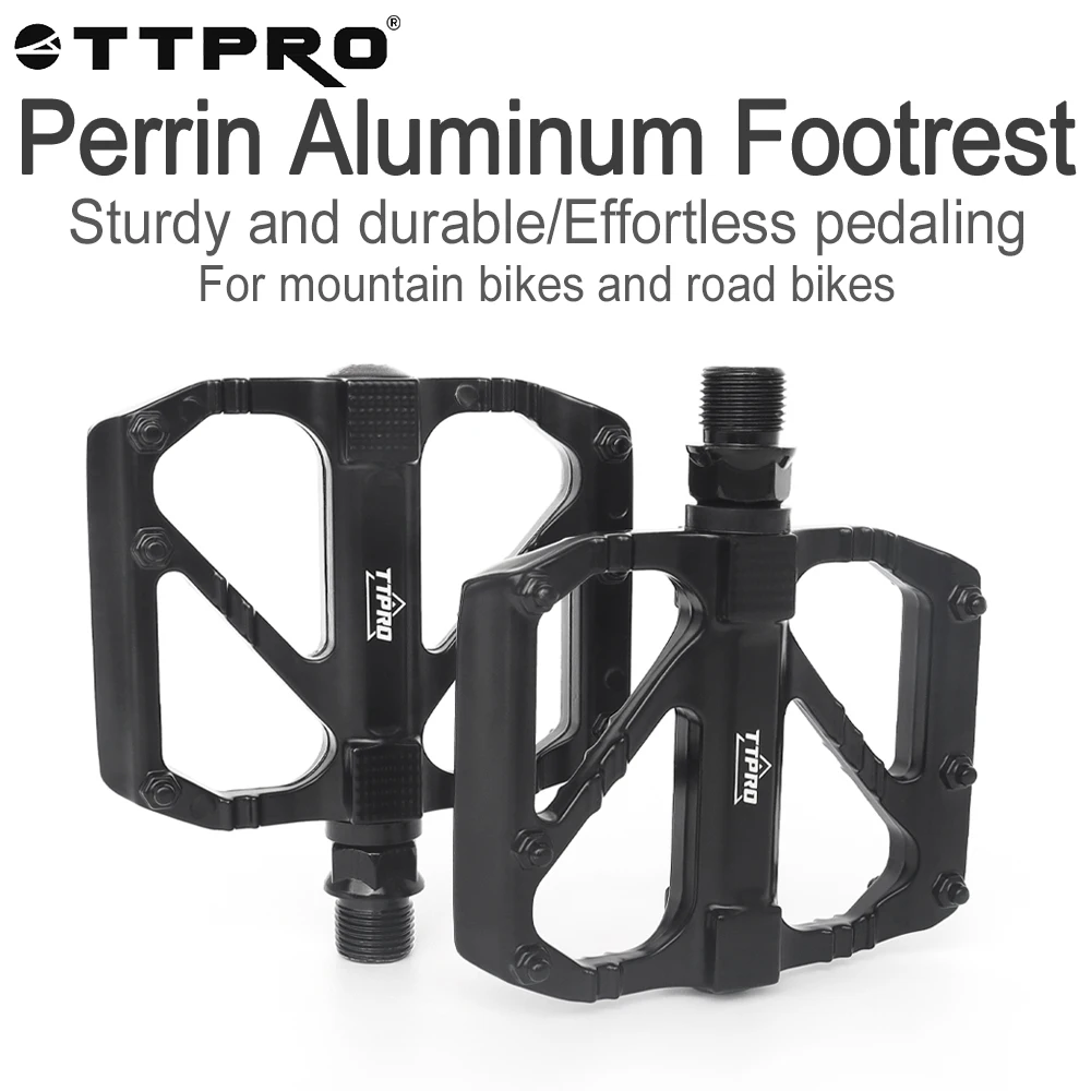 TTPRO Bike Pedals Aluminum Alloy Anti-slip Bicycle Pedals Ultralight Sealed Bearing One-piece MTB Road Mountain Cycling Pedal