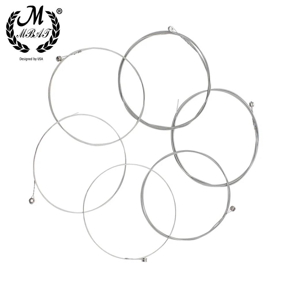 Electric Guitar Strings Silver Stainless Wire Nickel Alloy Wound Musical Instrument Accessories MBAT