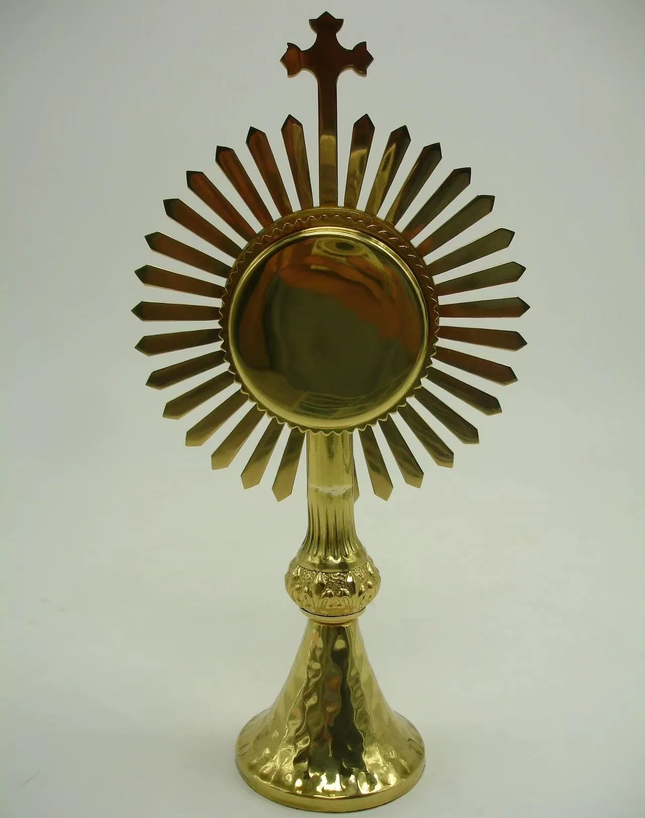 Brass Holy Reliquary Catholic Monstrance With Ray High Polished For Church Or Home