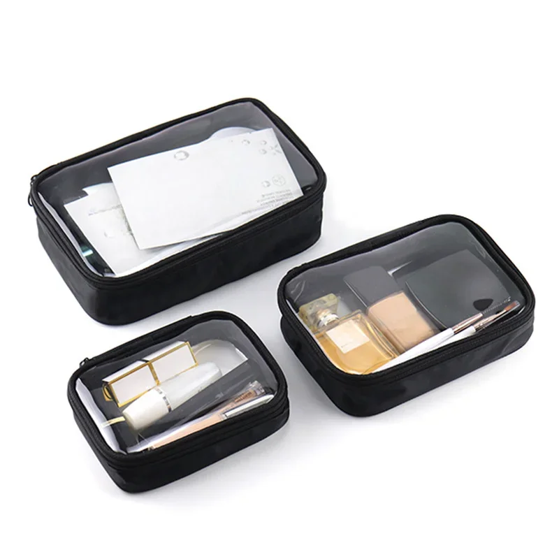 Women Makeup Bag Waterproof Clear PVC Travel Cosmetic Bags Case Travel Make Up Kit Bags for Men Toiletry Brush Organizer Pouch