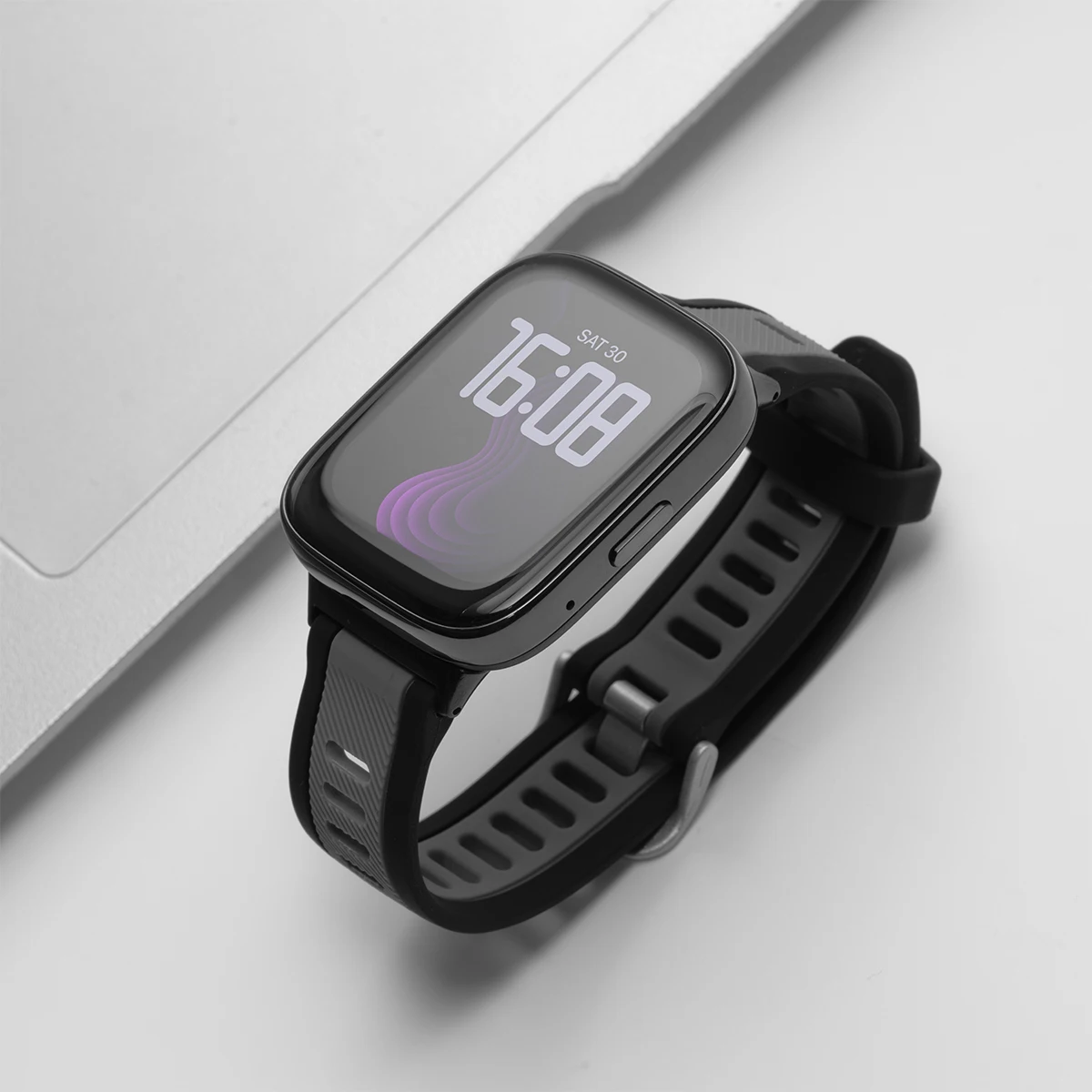 Two-Tone Silicone Sport Strap for Smartwatch - Adjustable Bracelet