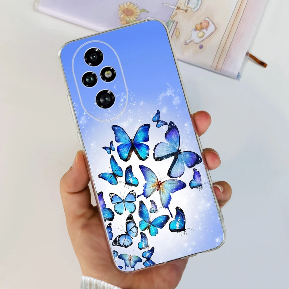 Cute Cat & Butterfly Painted Soft Silicone Phone Case -