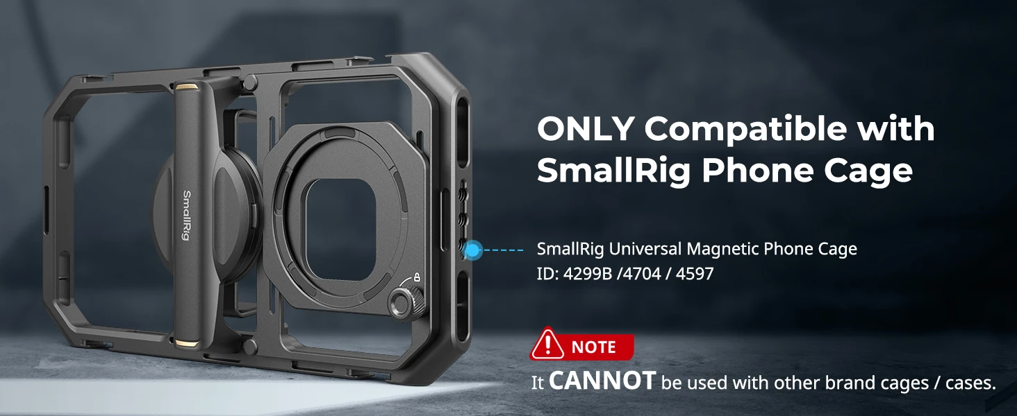 SmallRig Aufsteckbarer Filteradapter für universellen mobilen Videokäfig 67 mm (für 4299B), passend für iPhone, für Samsung-Telefonobjektiv – Detail 2
