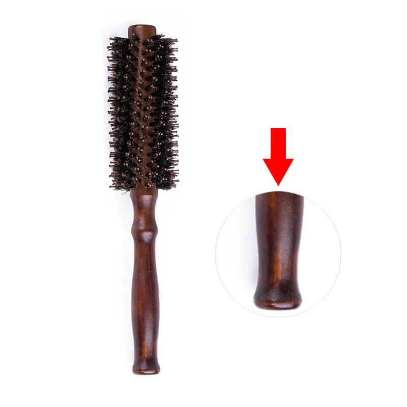Salão de Beleza Pente de Cabelo Punho de Madeira Profissional Ferramentas Estilo Redondo Hairdressing Curling Cabelo Escovas Pente 2 Computers & Electronics