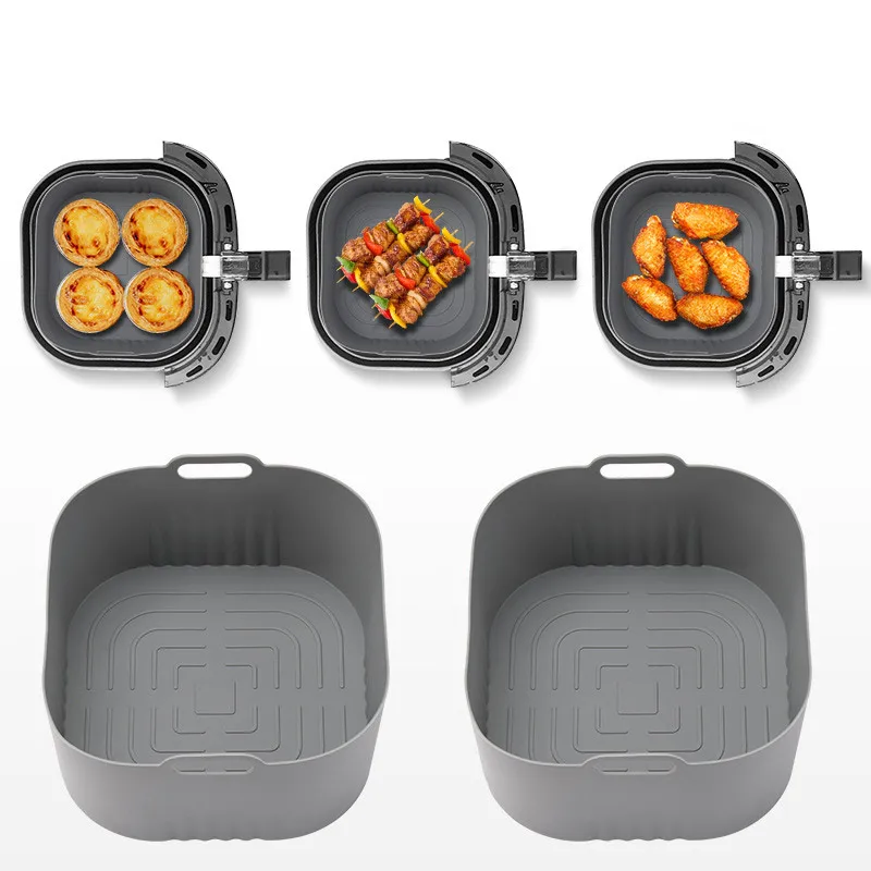 Silicone Air Fryer Mould 17cm Non-Stick Bakeware Compatible with 4-5L Airfryers for Philips HD9200 / HD9252 / HD9255 air fryer accessories,air fryer silicone tray,air fryer mold