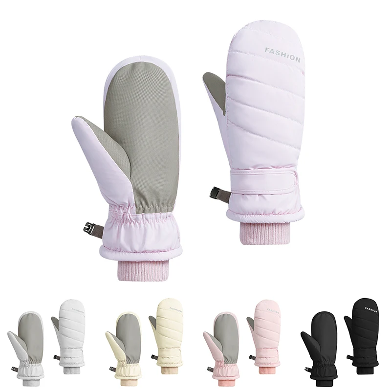 1Pair Winter Skiing Gloves Waterproof Snowboarding Touch Screen Thermal Thick Snow Gloves Men Women Snowmobile Warm Mittens 5