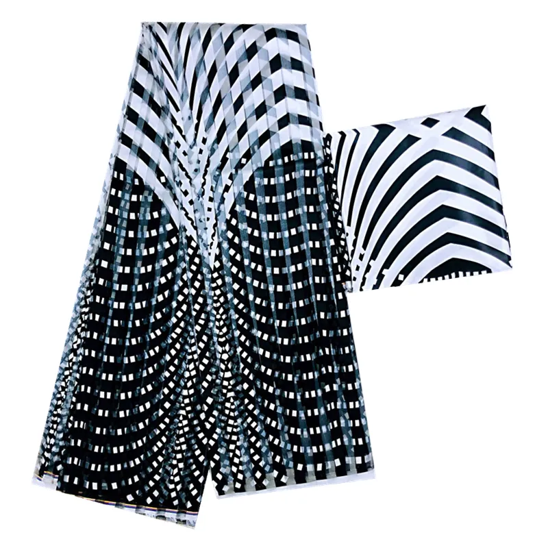 

African Silk Fabric Organza Silk With Satin Blouse 4+2Yards Nigerian Fabrics For Women Dress
