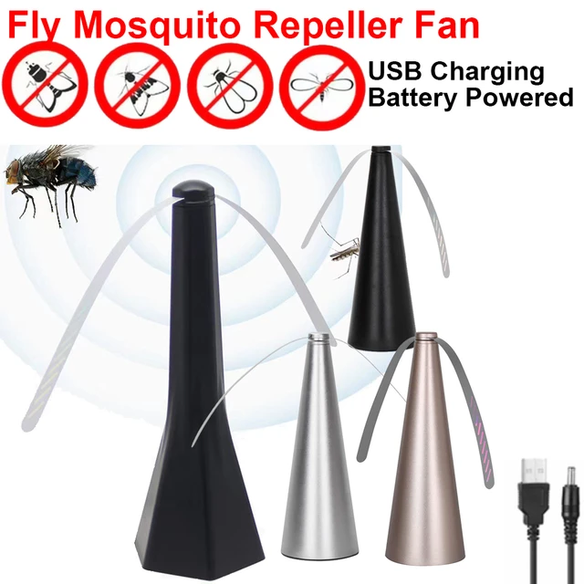 Ventilateur répulsif anti-mouches, intérieur et extérieur, chargement USB,  répulsif automatique anti-moustiques, attrape-mouche, garde les mouches à  distance - AliExpress