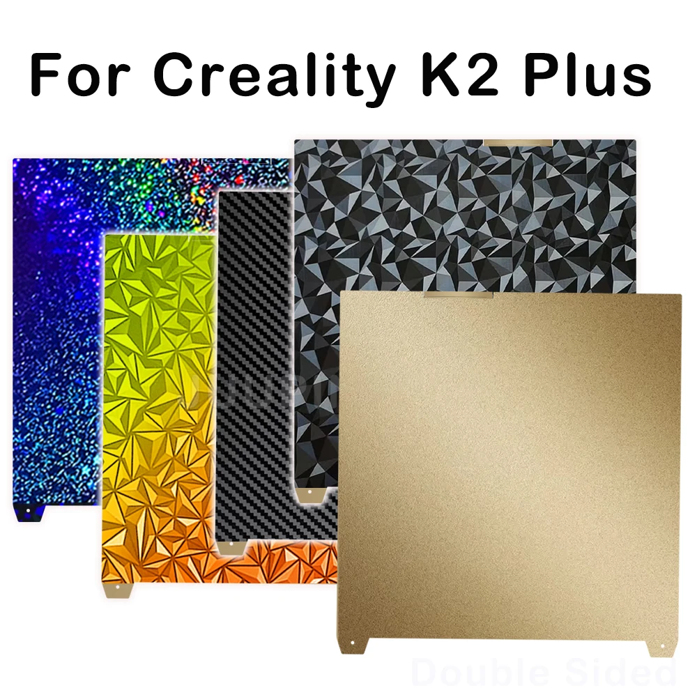 Placa de construção energética creality k2 plus pei 370x370mm dupla face texturizada pei