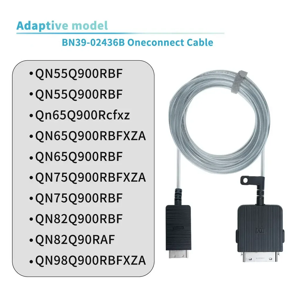 Compatible with Samsung 5M BN39-02436B One Connect Invisible Cable for QE98Q950RBT QE82Q950RBT QE75Q950RBT