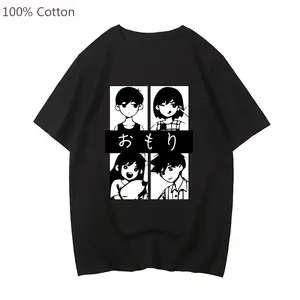 T-shirt de anime Omori masculina, 100% algodão, personagens RPG