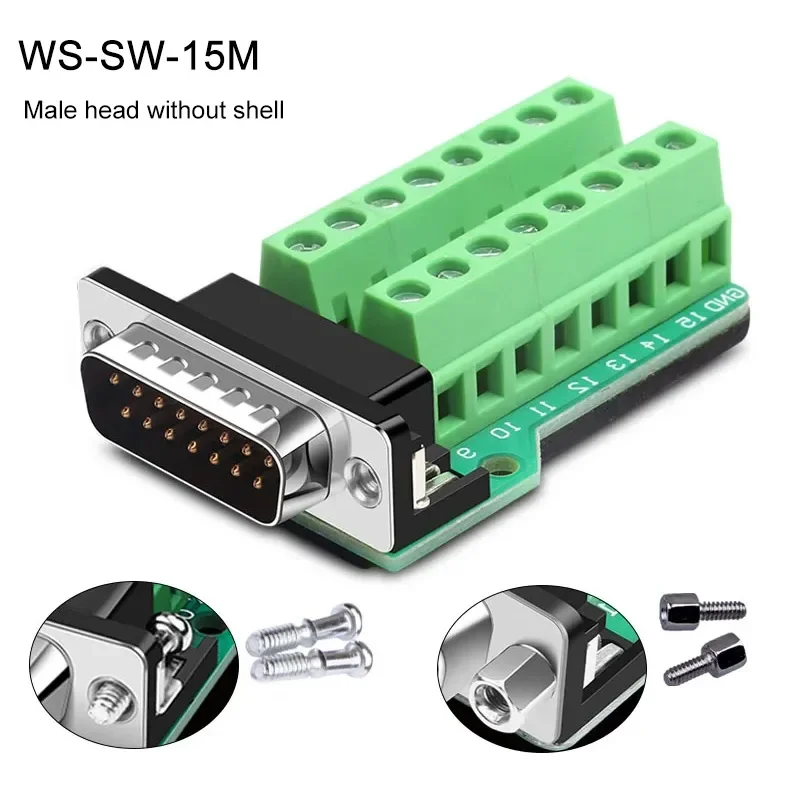 Connecteurs Db15 mâle à souder 15 Pins