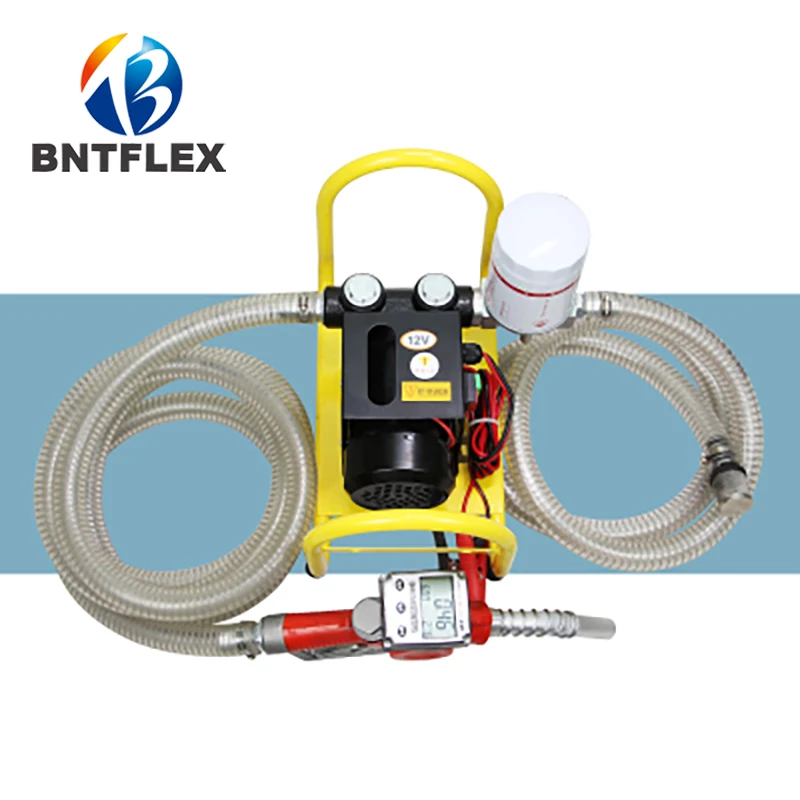 12V 24v self-priming pump + 8m oil pipe + metering gun electric oil pump oil pump oil pump special for diesel excavatori l 1pc one piece diesel kerosene furnace special copper pipe fittings copper wire connection