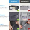 Foldable PVC Window Storage Bags, 3-Layer Non-Woven Fabric No Handles, Zipper Closure Transparent Clothes and Blanket Organizer 5
