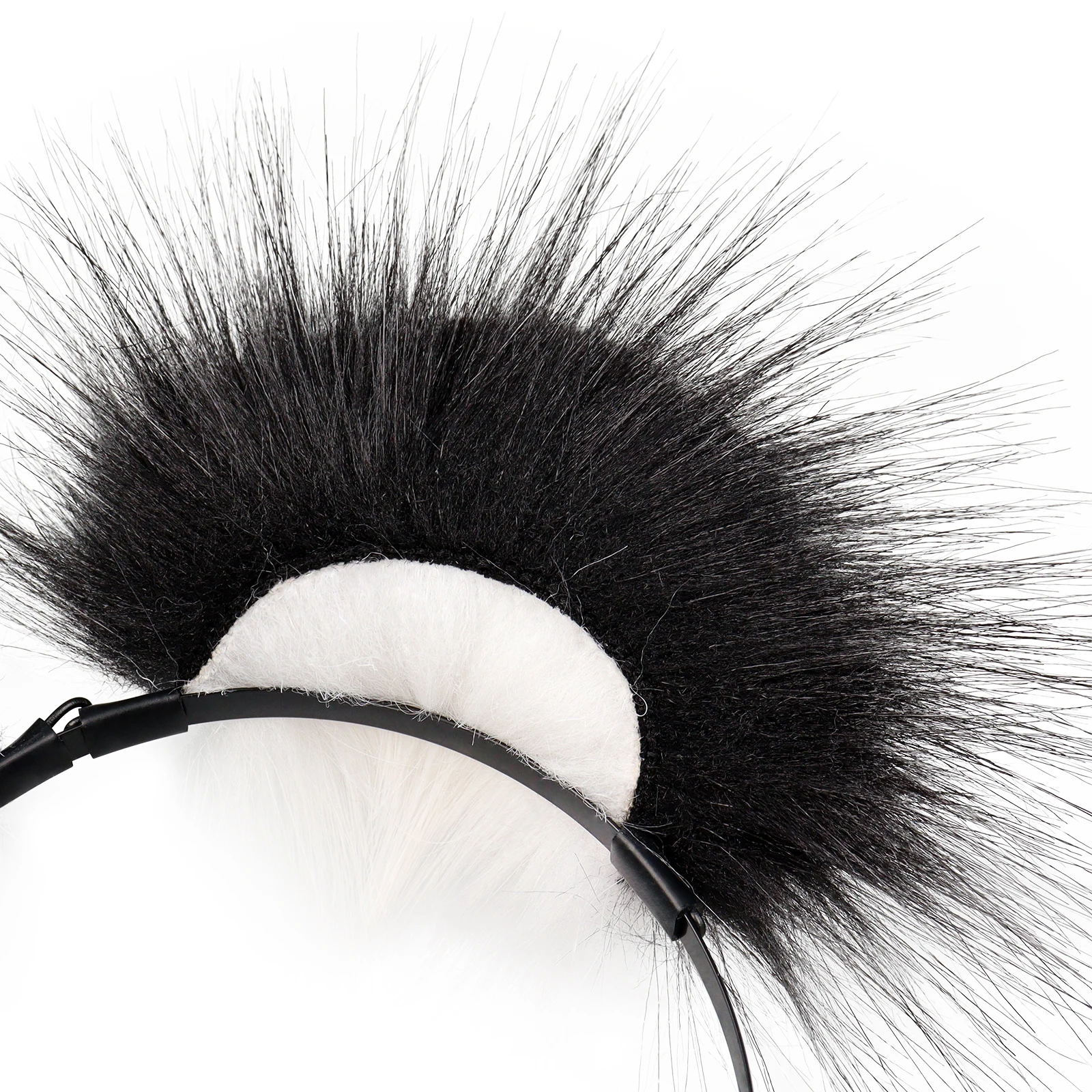 Handgemachte Tierfell Wolf Fuchs Ohren Stirnband Cosplay Kopfbedeckung Haarband Kopf Zubehör für Cosplay Party – Detail 5