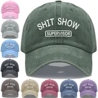 Men's Baseball Cap Women's Sport Golf Caps for Man Washed Cotton SHIT SHOW SUPERVISOR Embroidery Dad Hat Sun Hats Dropshipping 1