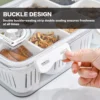 Divided Veggie Tray with Lid Fruit Snack Fridge Organizer Suitable for Refrigerator Pantry 4