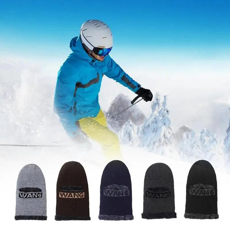 

Soft Winter Face Cover Men Outdoor Knitted Thicken Face Coverings Windproof Warm Winter Head Covering Full Face Mask Accessories