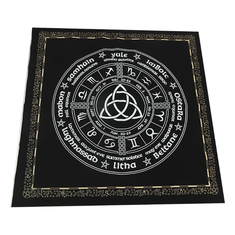 

Square Shape Pendulum Divination Altar Tablecloth Board Game Card Pad Runes Table Cloth Metaphysical Board Game Mat Dropship