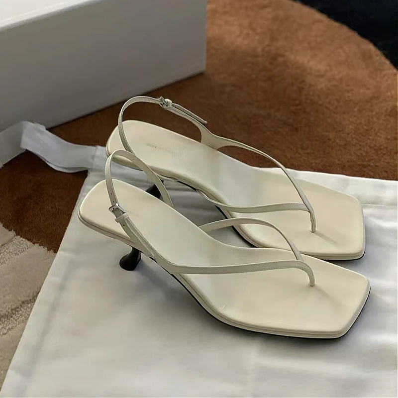 Kitten High Heels Sandals Women Flip Flops Square Toe Shoes Slippers Clip Toe Designer Summer Sexy Fashion Dress Pumps women sandals women high heels