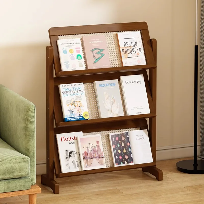 Multi-Layer Office Bookshelf Space-Saving Magazine Rack Home Display Organizer Kids Picture Book Storage Furniture Estante FYMR