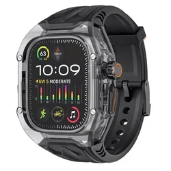 Transparent Modification Kit with Strap and Case - 40mm - Series 6 5 4 SE (Black - BTr)