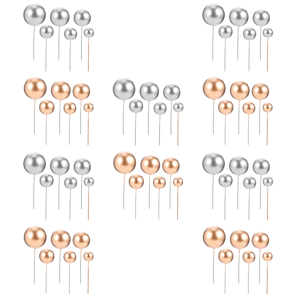 

Cake Toppers Birthday Cake Foam Ball Decoration Ball Cake Topper Silver Golden Happy Birthday Decorationss Ball Cake