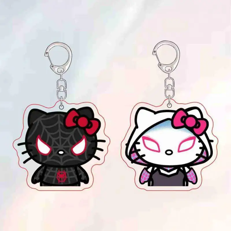 

Брелок Hello Kitty с героями мультфильма «Мой Мелодия» курomi Sanrio, «Человек-паук», «параллельная вселенная», брелок с подвеской «Hellokitty» для девушек