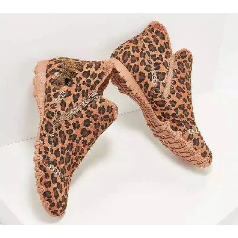 

2023 new in Casual Snow Boots Women 2021 New Thick Velvet Zipper Boots Winter Fashion Boots Warmth Flat Heel Ankle Boots