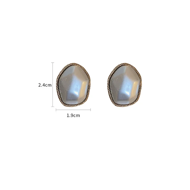 Mode irrégulière perle boucles d'oreilles femme 2025 à la mode rétro couleur or simulé perle boucles d'oreilles pour les femmes bijoux de mariage