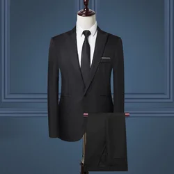 Wedding Men's Suits Casual Formal Tuxedos Blazer 2 Pieces Slim Fit Suit