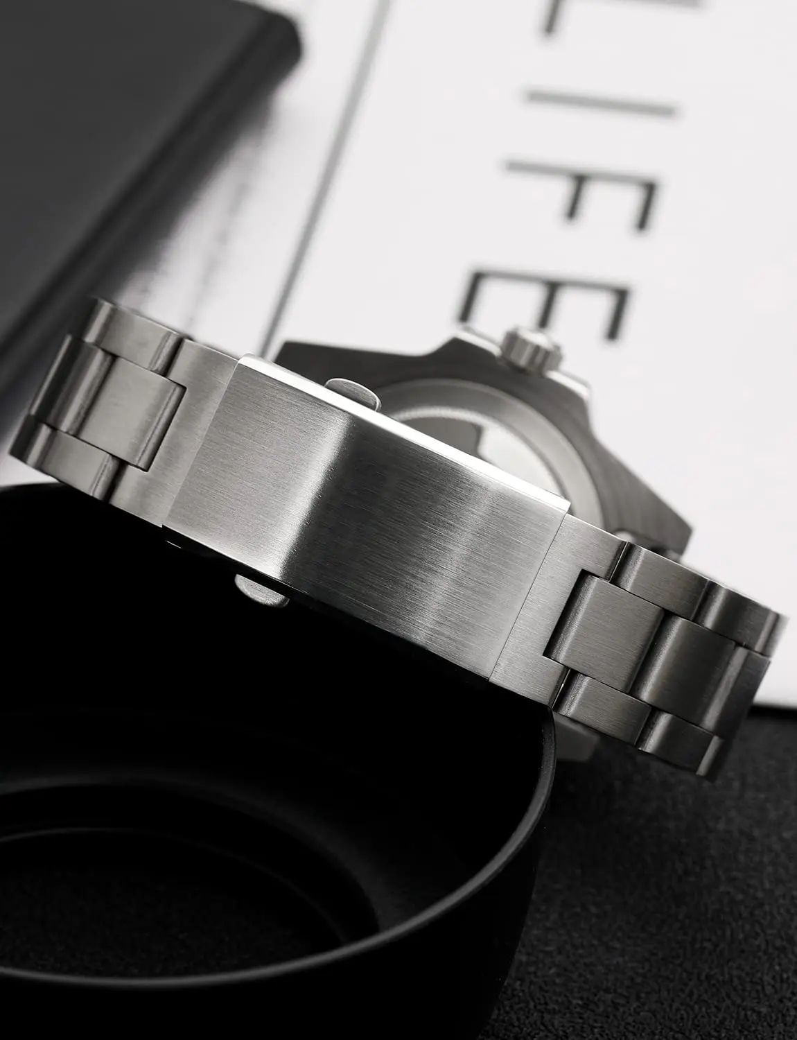 Watchdives Uhrenverschluss, 16 mm, 18 mm, 20 mm, 22 mm, silberfarben, faltbar, gefräster Sicherheitsverschluss, Ersatz-Uhrenschnalle aus Edelstahl – Detail 6