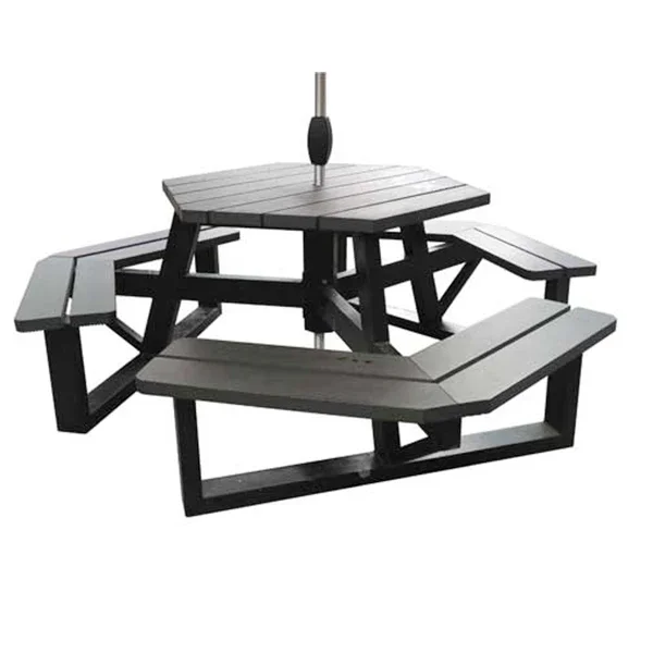 

Commercial Hexagon Recycled Plastic Picnic Tabl