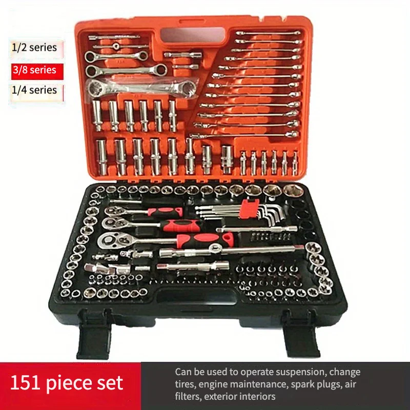 Car Repair Tools Multi-Purpose Repair Tool Set Ratchet Torque Wrench