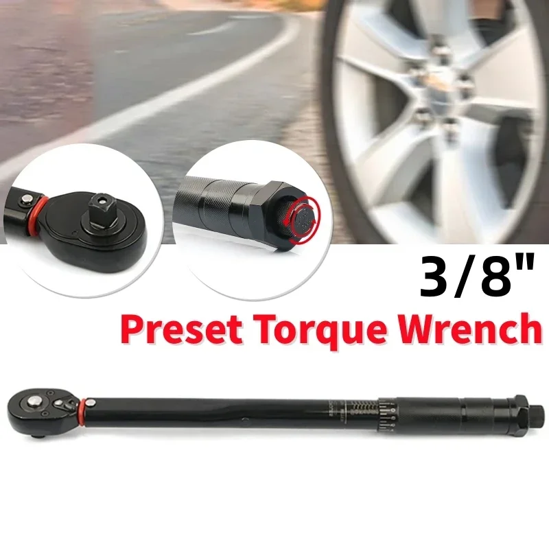 

3/8" (10mm) 5-60N. Torque Wrench Precise Reversible Ratchet Torques Key Professional Bicycle Motorcycle Car Automotive Tool