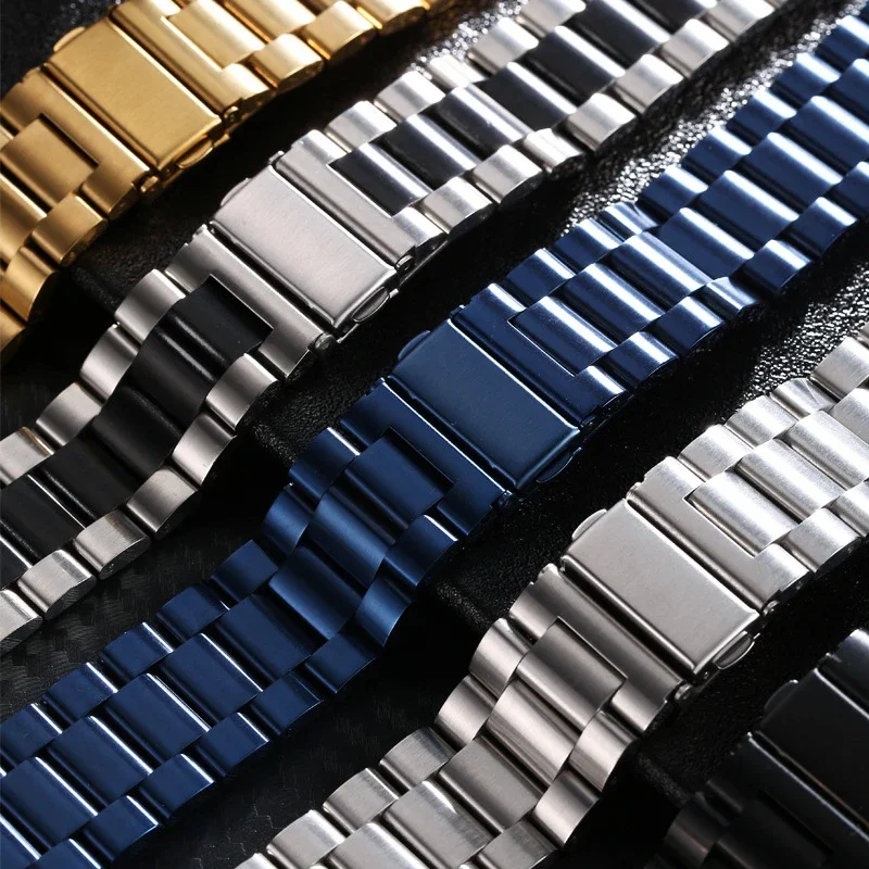 Premium Stainless Steel Watch Strap - Elegant No Gap Metal Band Bracelet