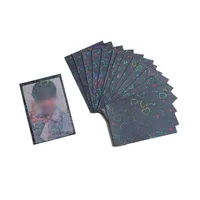 SKYSONIC 50pcs Kpop Card Sleeves 61x91mm 20C Heart Bling Holder For Holo Postcards Top Load Films Photocard Game Cards Protector 2