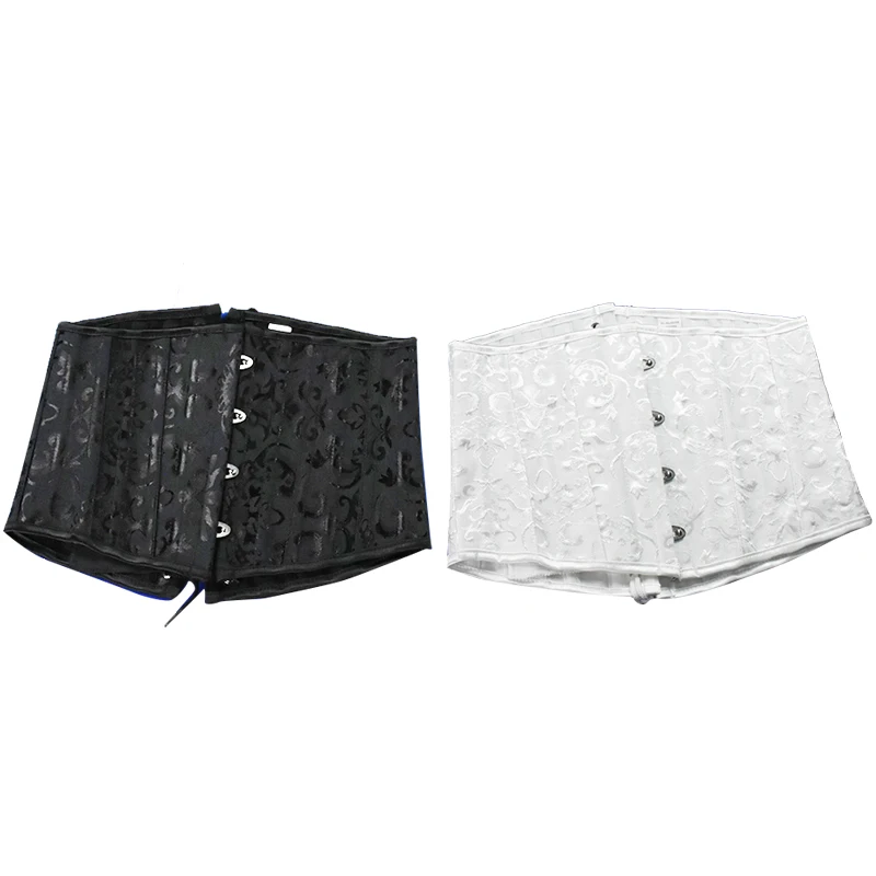 Waist trainer 24 steel boned underbust corset women steampunk bodice gothic clothing abdomen slimming plus size bustier for waist corset corset bustier top lace corset