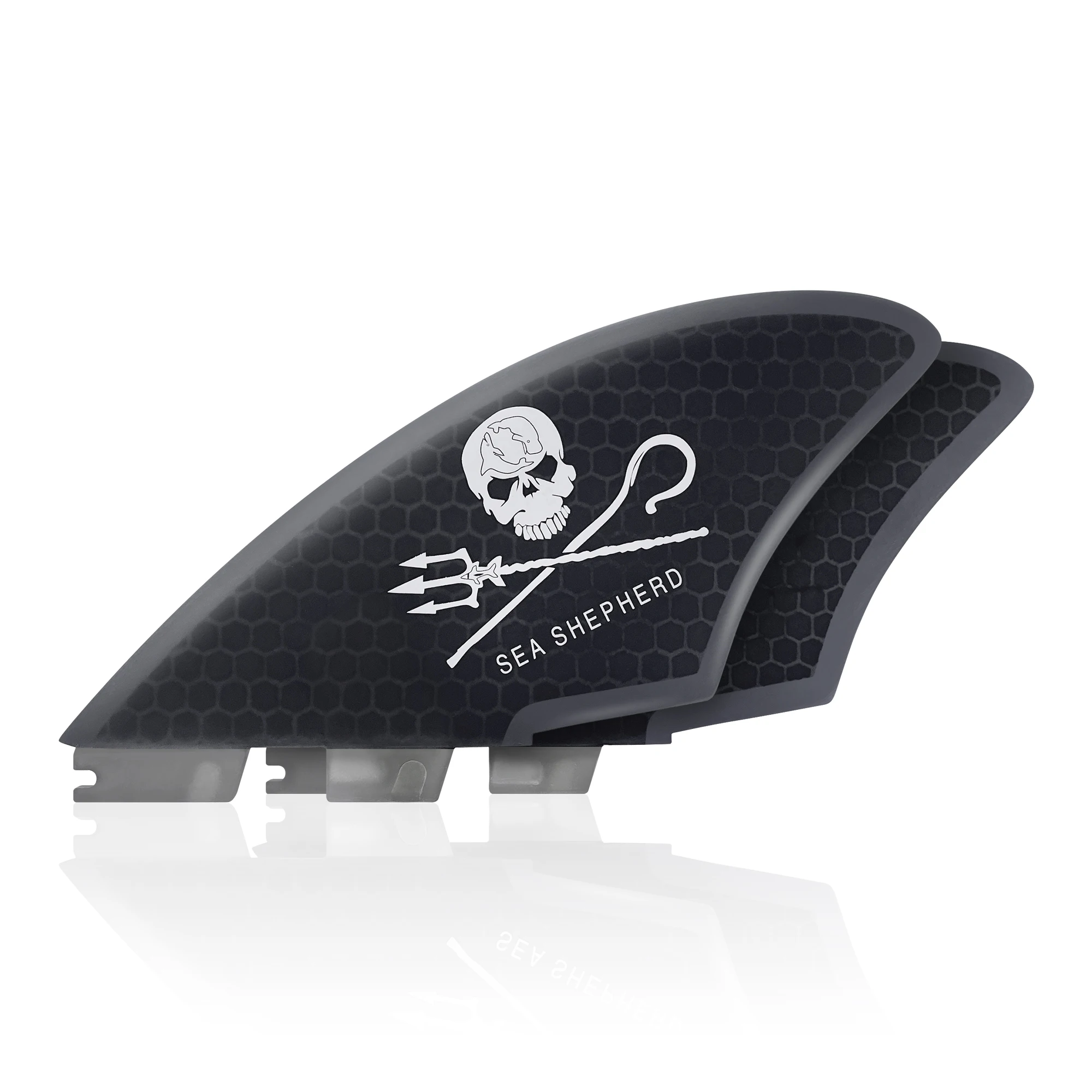 Twin Keel Single&Twin Tab Surfing Fins-Keel Twin Fins Set Honeycomb Fiberglass with Fin Screws and Fin Key 3