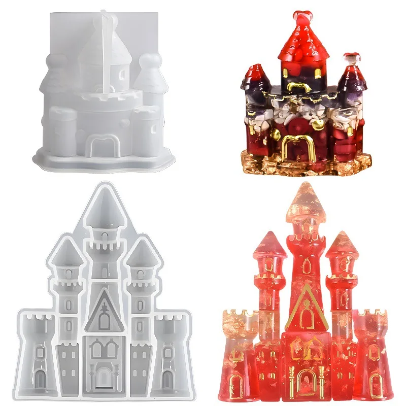 Castle Shaped Silicone Mold Castle Silicon Mold Resin Silicon Clay