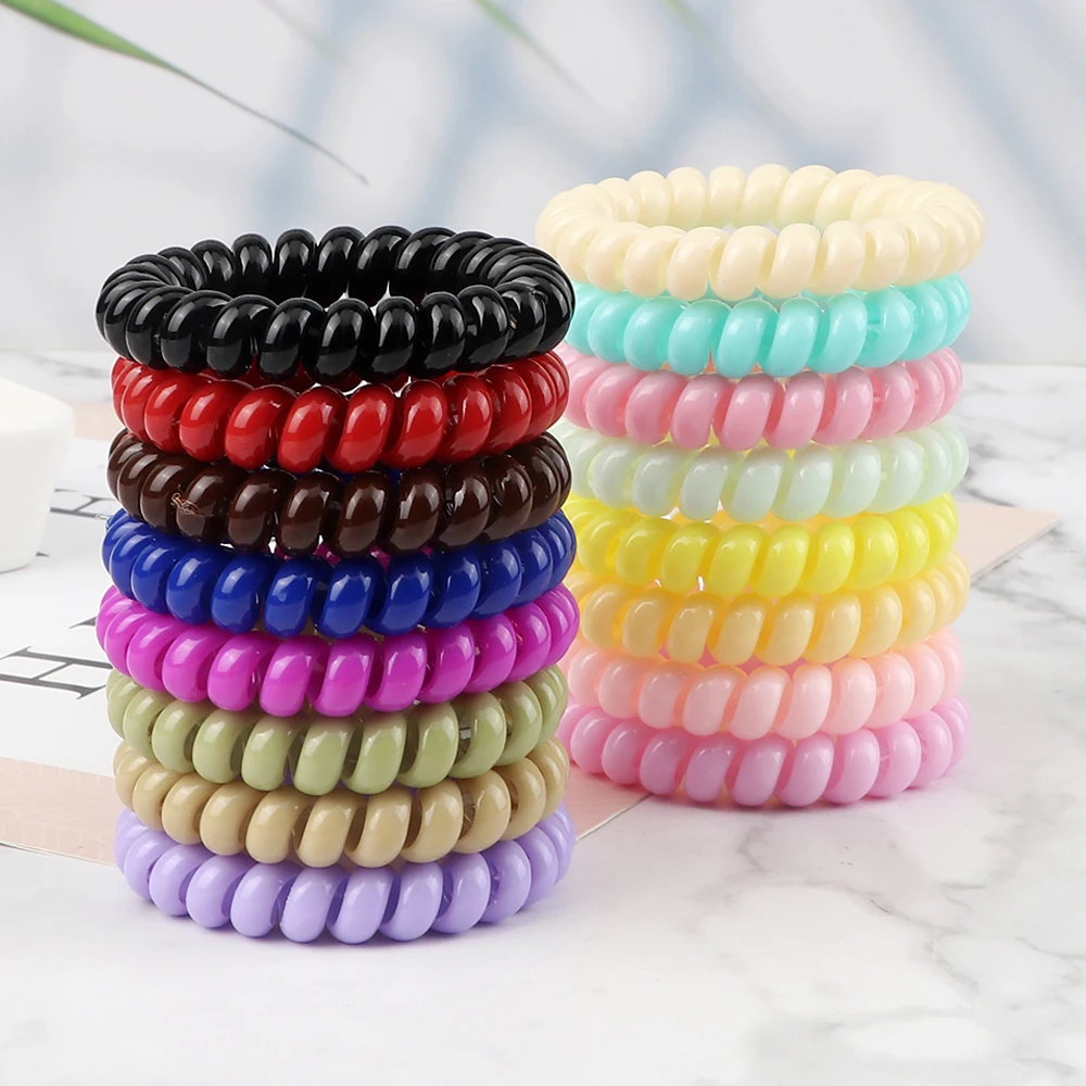 6 Fasce Per Capelli Elastiche Trasparenti - Con Filo Interno, Per Coda Di Cavallo O Acconciature, Ragazze E Donne - Foto 10