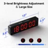 Remote Gym Timer 2 inch Ultra-Clear Interval Time Timers with LED Countdown/Up Wall Clock Battery Power Fitness Timer Stopwatch 4