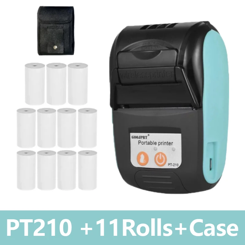 GOOJPRT PT-210 طابعة حرارية بلوتوث لاسلكية صغيرة م...