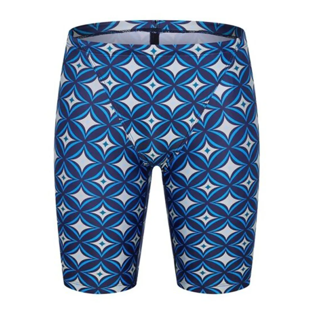 Summer Men's Swim Jammer Swimsuit Swimming Trunks Shorts Beach Tights Swim Pants Quick Dry Sports Running Surfing Diving Shorts