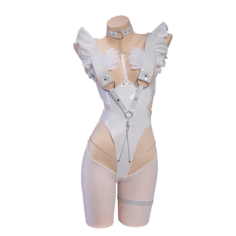 IN MAGAZZINO UWOWO 2D Le Malinn Cosplay con orecchie Live Cosplay Costume da coniglio Tuta Outfit Onepiece per ragazze Donne - AliExpress 200000532