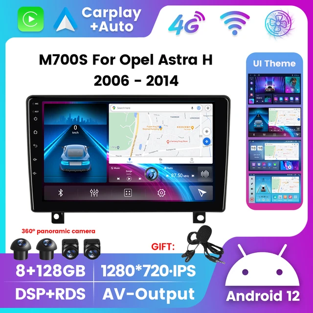 8+128g Android 12 For Opel Astra H 2004 2005 2014 Carplay Car Radio  Multimedia Video Player Navigation Gps Dvd Wifi No 2din 2din - Car  Multimedia Player - AliExpress