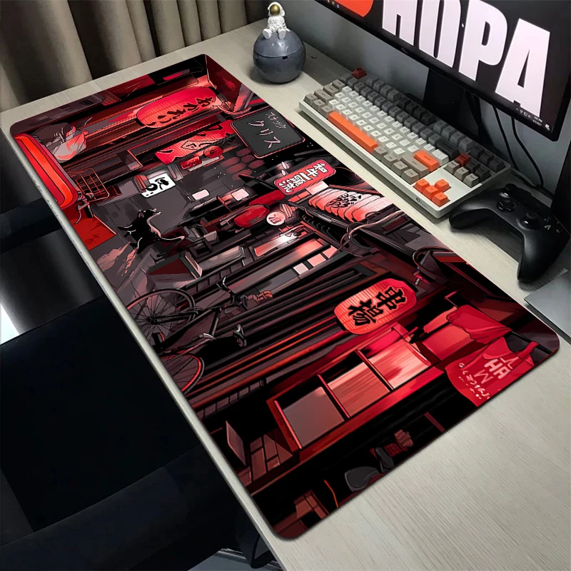 

Computer Mouse Pad Night Market Gaming Mousepad Design Large Game Keyboard Pads Mouse Pad Gamer XXL Office PC Desk Mat 900x400mm