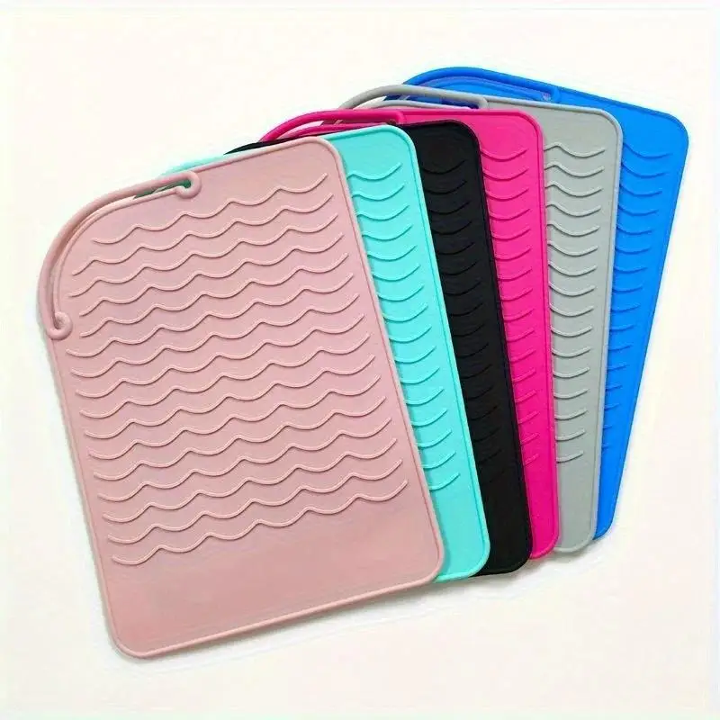 Curled Hair Stick Clip Insulation Pad Straightener Perm Stick Silicone Insulation Pad Anti Slip Silicone Pad Meal Mat