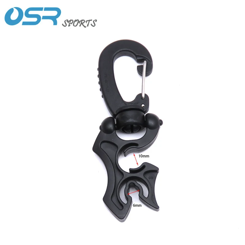 Scuba Diving Regulator Double BCD Hose Holder With Clip Buckle 10x10mm/10x6mm Hook Snorkeling Tools Accessories 4